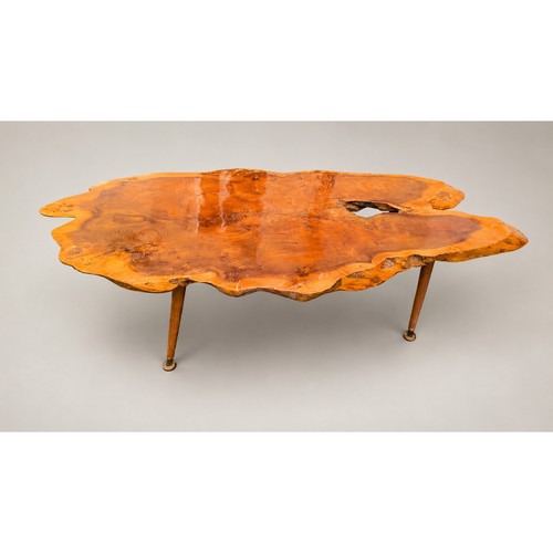 Vintage live edge burr wood - live,