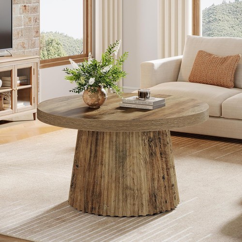 Round coffee table - coffee, inch