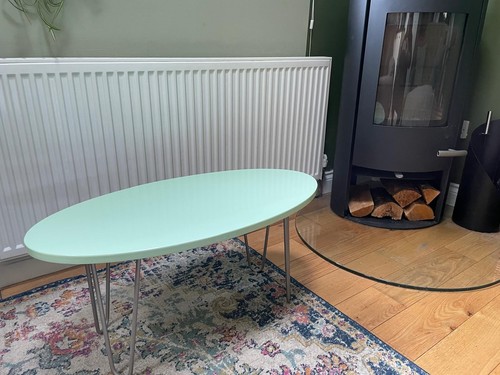 Mint green oval - green, coffee