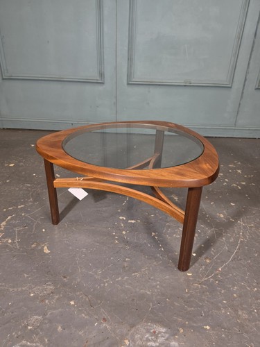 Teak mid century glass top - teak,